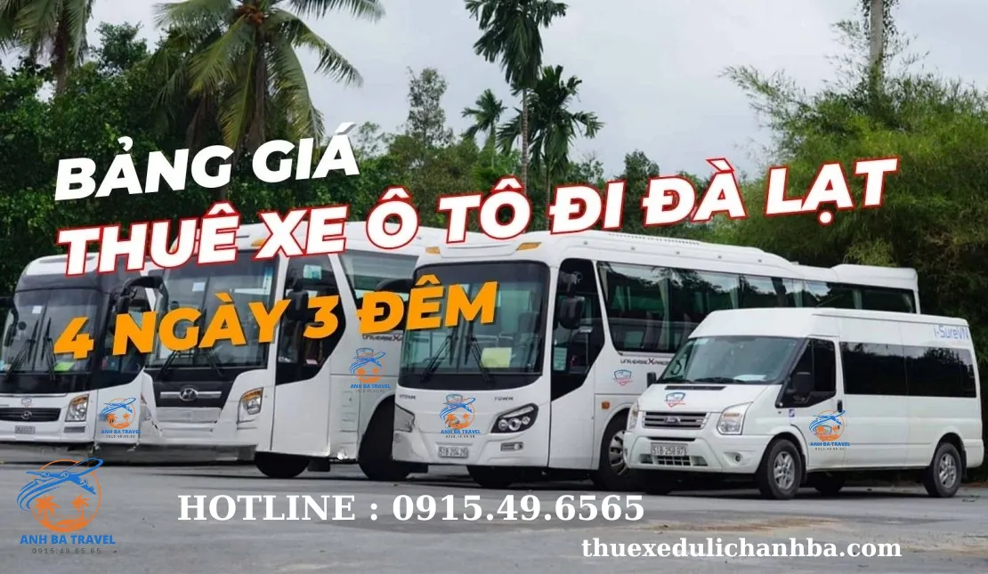 Thuê Xe Riêng Long Xuyên Đi Đà Lạt Trọn Gói - Xe 4-7-16 Chỗ Đưa Đón Tận Nơi, Trọn Gói Chỉ 3.999k